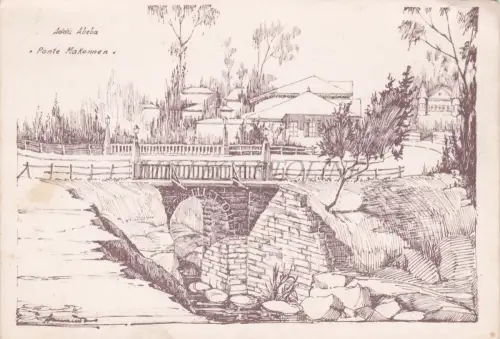 ÄTHIOPIEN - Addis Abeba, Makonnenbrücke, Postkarte Armando