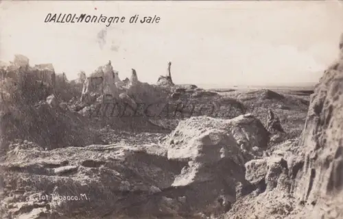 ÄTHIOPIEN - Dallol, Salzberge, Tabak Foto Postkarte 1930