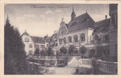 TSCHECHIEN - Marienbad, Marienbad, Café 'Rubezahl', Postkarte 1926