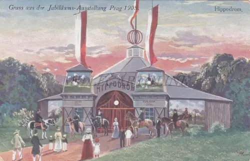 TSCHECHISCHE REPUBLIK - Praha, Gruss aus Jubiläums Ausstellung 1908, Hippodrom, Postkarte