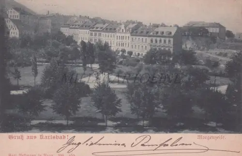 TSCHECHIEN - Karlsbad, Karlsbad, Gruss aus, Morgenzeile, Postkarte 1901
