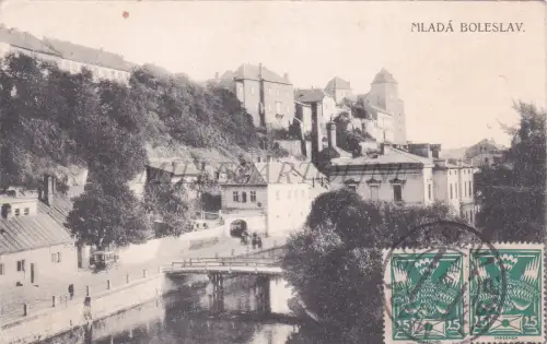 TSCHECHISCHE REPUBLIK - Mlada Boleslav, Ansicht, Postkarte 1921