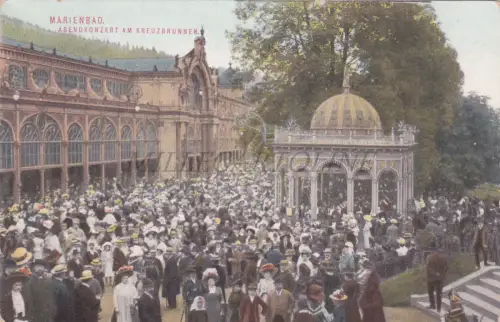 TSCHECHIEN - Marienbad, Marienbad, Abendkonzert, Postkarte