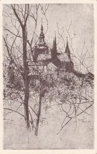 TSCHECHISCHE REPUBLIK - Praha, Ansicht, J.C. Vondrouse, Postkarte Stencuv graficky