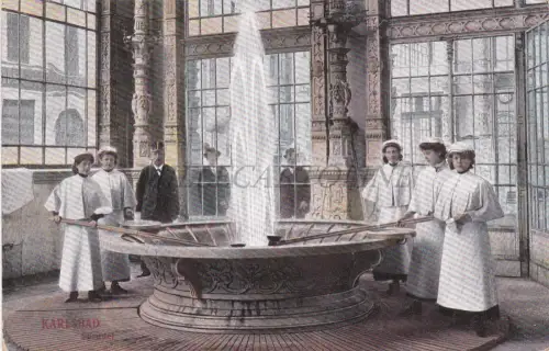 TSCHECHIEN - Karlsbad, Karlsbad, Sprudel, Postkarte 1913