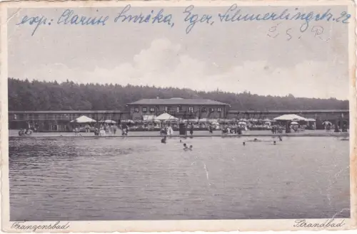 TSCHECHIEN - Frantiskovy Lazne, Franzensbad, Strandbad, Postkarte 1935