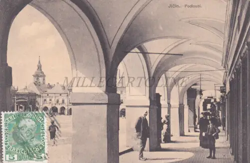 TSCHECHISCHE REPUBLIK - Jicin, Podloubi, Postkarte 1912