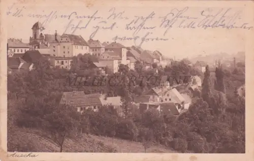TSCHECHIEN - Ustek, Auscha, Postkarte 1925