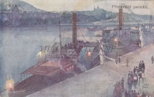 TSCHECHISCHE REPUBLIK - Praha, Pristaviste parniku, Postkarte