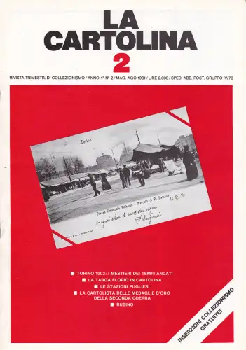 DIE POSTKARTE Nr. 2 - Zeitschrift 1981 - Turin Plakette Florio Apulien Medaillen Rubin
