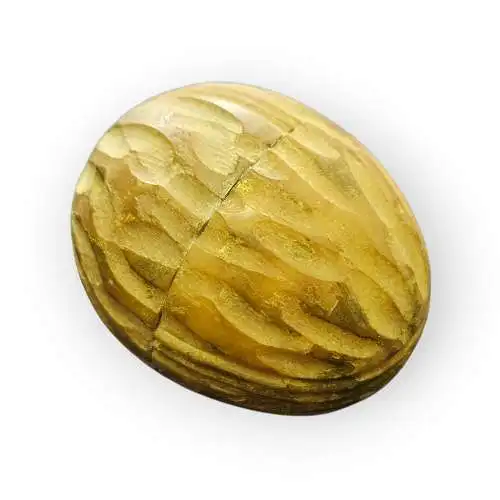 Puderdose geschnitzt in Walnussform um 1950 - selten