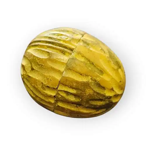 Puderdose geschnitzt in Walnussform um 1950 - selten