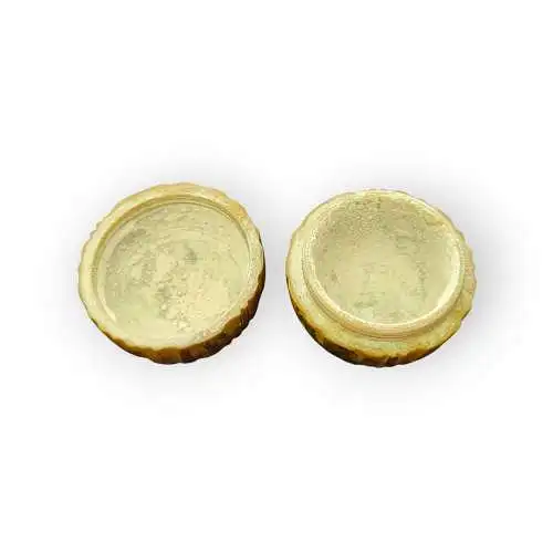 Puderdose geschnitzt in Walnussform um 1950 - selten