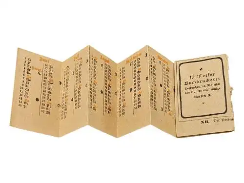 Portemonnaie Kalender 1915 Miniatur