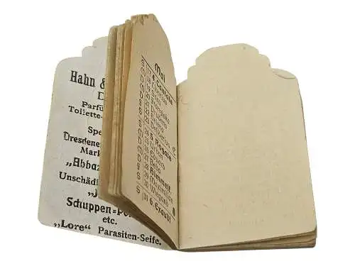 Portemonnaie Kalender 1908 Miniatur