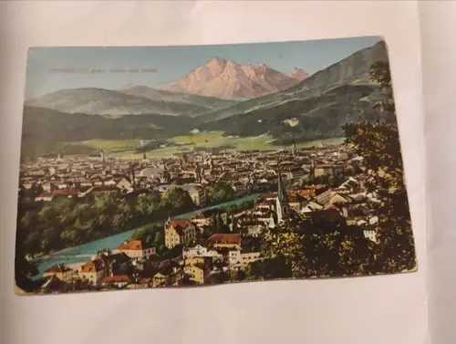 Innsbruck gegen Süden mit Serles Postkarte: