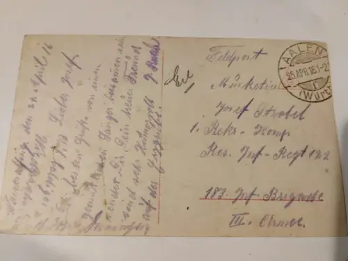 Treue Liebe Postkarte: