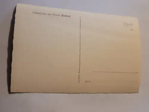 Ottenheim am Rhein (Baden) Postkarte: