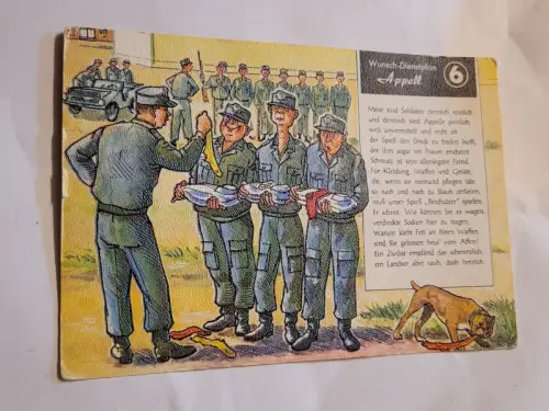 Wunschdienstplan Appell Postkarte: