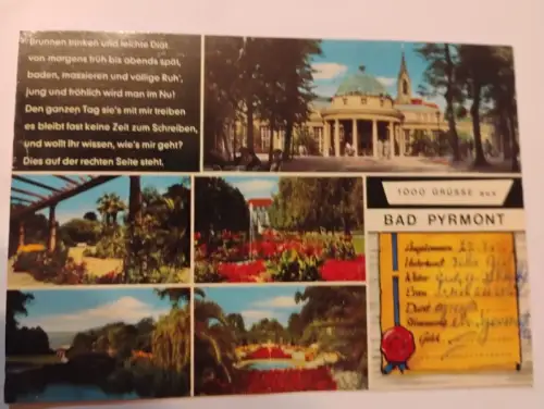 Bad Pyrmont Postkarte: