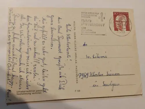 Bad Pyrmont Postkarte: