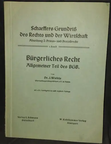 Bürgerliches Rechz - Allgeimener Teil des BGB