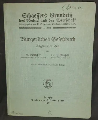 Bürgerliches Gesetzbuch - Allgemeiner Teil