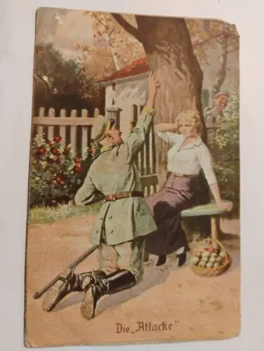 Die Attacke Postkarte: