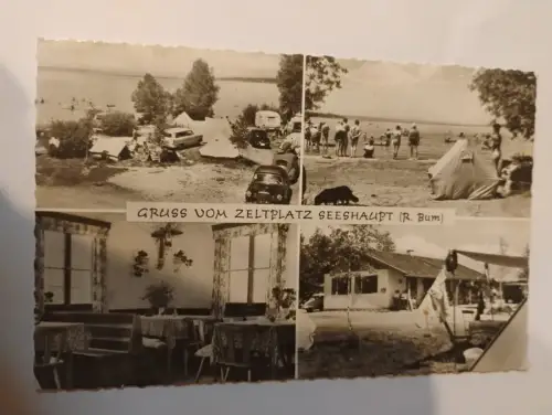 Zelt und Badeplatz Seeshaupt - Starnberger See Postkarte: