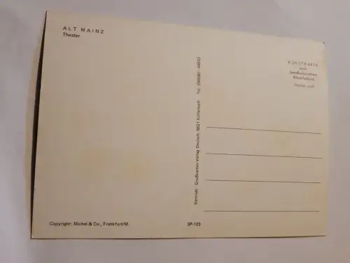 Alt Mainz - Theater Postkarte: