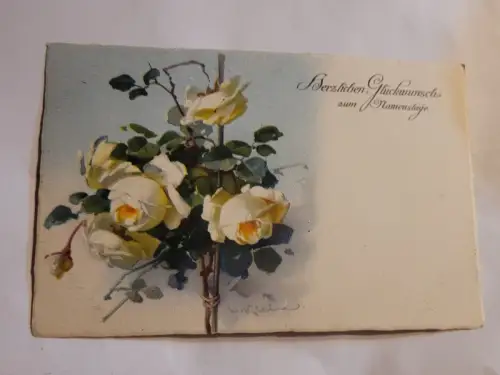 Herzlichen Glückwunsch zum Namenstage Postkarte BN34534