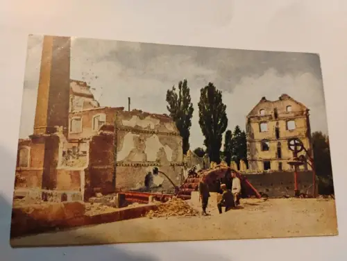 Rethel - Zerschossene Mühle Postkarte: