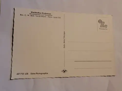 Waldkaffee Muckensee - Lorch Württ Postkarte: