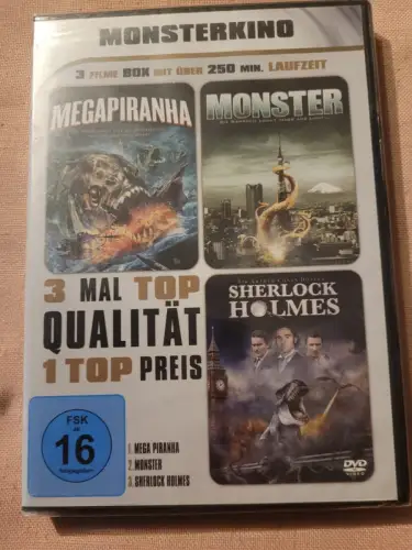 Megapiranha / Monster / Sherlock Holmes (DVD) (NEU)