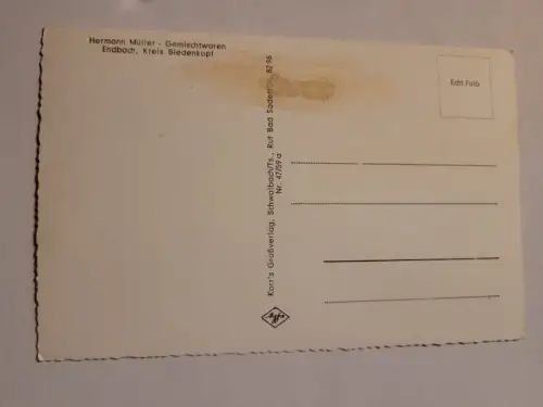 Kneippkurort Endbach Postkarte: