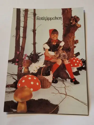 Rotkäppchen Postkarte: