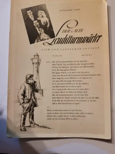 Der alte Leuchtturmwärter Postkarte: