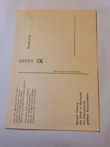 Besucht Triberg Postkarte: