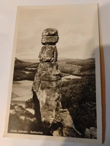 Sächsische Schweiz - Barbarine Postkarte: