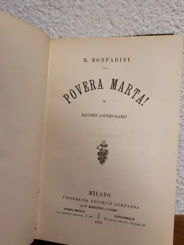 Povera Marta ! R. Bonfadini: