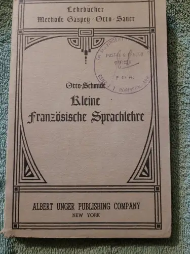 Kleine Französische Sprachenlehre Schmidt, Otto: