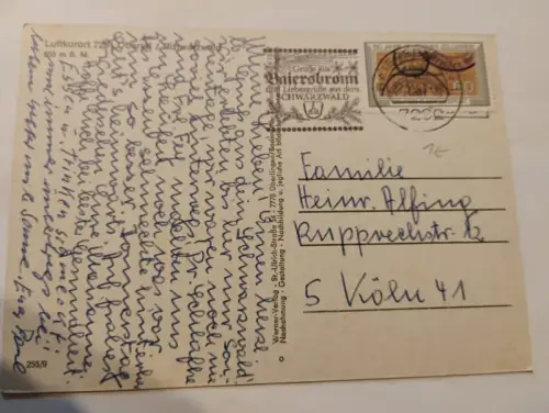 Obertal Schwarzwald Postkarte: