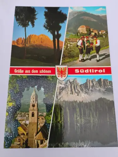 Grüße aus dem schönen Südtirol Postkarte: