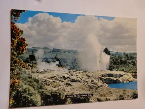 Geysers Rotorua - New Zealand Postkarte: