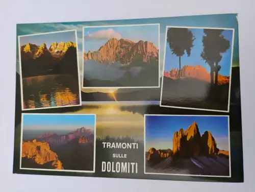 Tramonti Sulle Dolomiti Postkarte:
