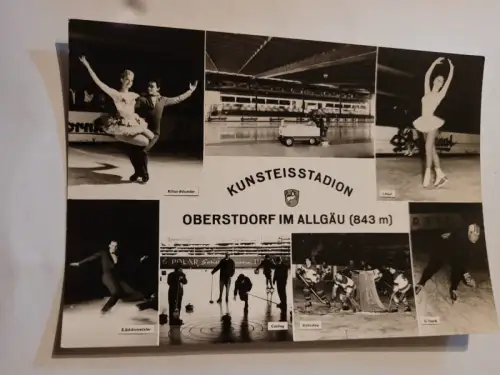 Kunsteisstadion Oberstdorf im Allgäu Postkarte: