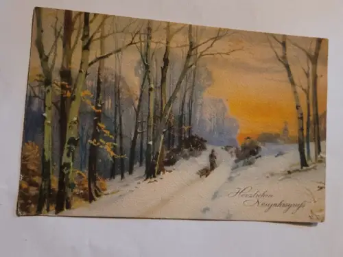 Herzlichen Neujahrsgruß Postkarte: