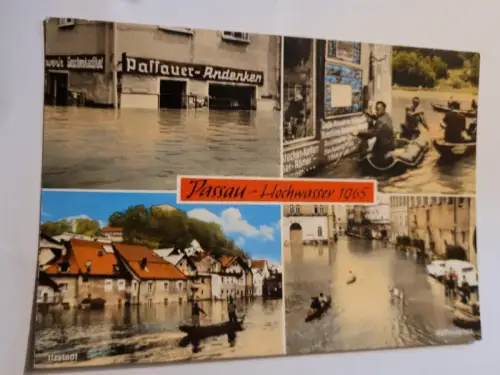 Passau - Hochwasser 1965 Postkarte: