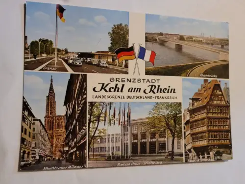 Grenzstadt - Kehl am Rhein Postkarte:
