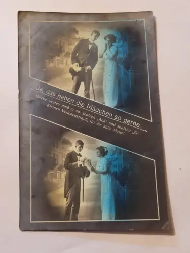 Ja das haben die Mädchen so gerne Postkarte: